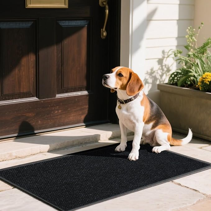 Front Door Mat Indoor Outdoor Entrance, 4ft x 63ft Non Slip Custom Size Outdoor Mat, Commercial Easy Clean Door Mat, Low-Profile Doormat Welcome Floor doormats, Resist Dirt for Front Door Patio Decor