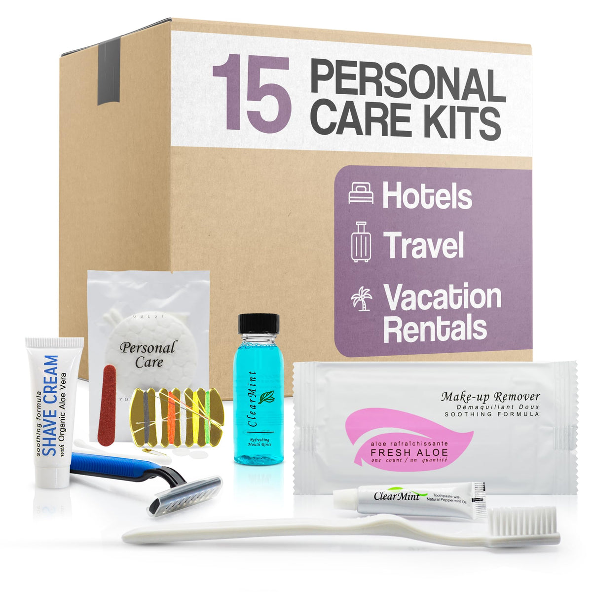 Personal Care Travel Toiletries | 1-Shoppe Amenities Kit | - Image 1