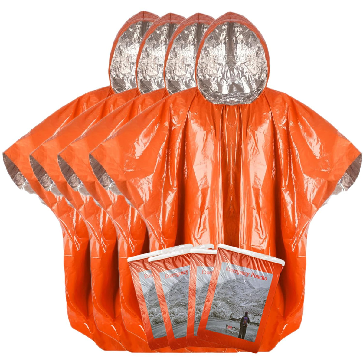 Thickened Emergency Rain Poncho, Thermal Poncho Survival - Image 1