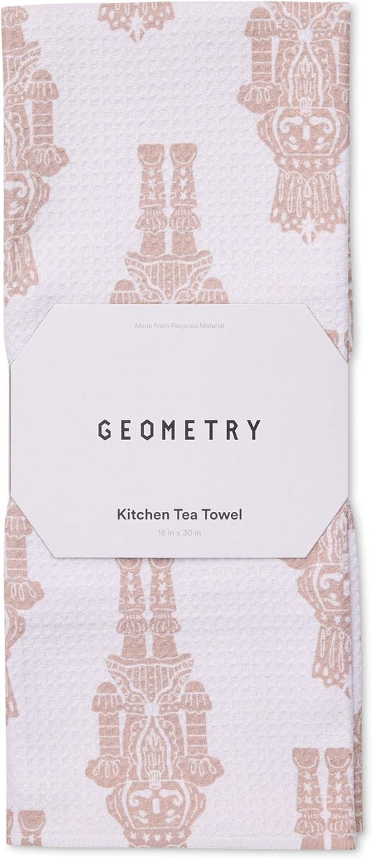 GEOMETRY Christmas Kitchen Towels - Quick Dry Microfiber Cloth Dish Towels for Kitchen Drying - Premium Quick Dry Towel - Clara Tea Towel