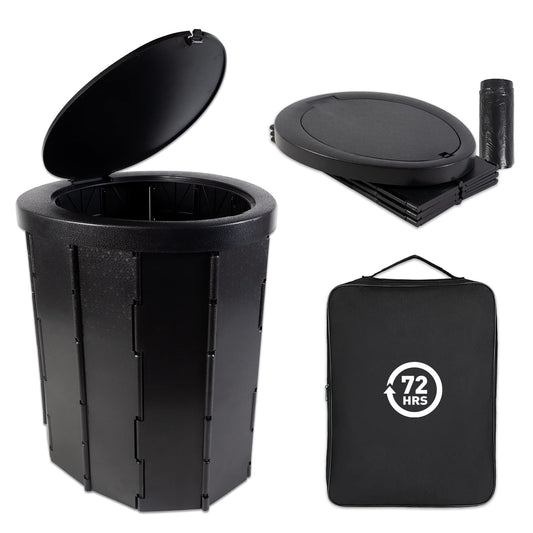 72 HRS Portable Collapsible Camp Toilet - Extra | Bathroom Essentials - Image 1