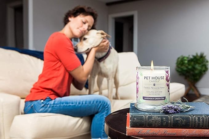 Pet House Candles, Clean Burning, Long Lasting Pet Odor Candles, Plant-Based, 60 Hour Burn Time - Tropical Fruit, 9 oz, 2 Pack