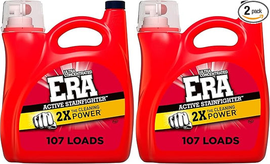 Era 2X Ultra Active Stainfighter Formula Regular Liquid Laundry Detergent 154 lf oz 107 Loads (Pack of 2)