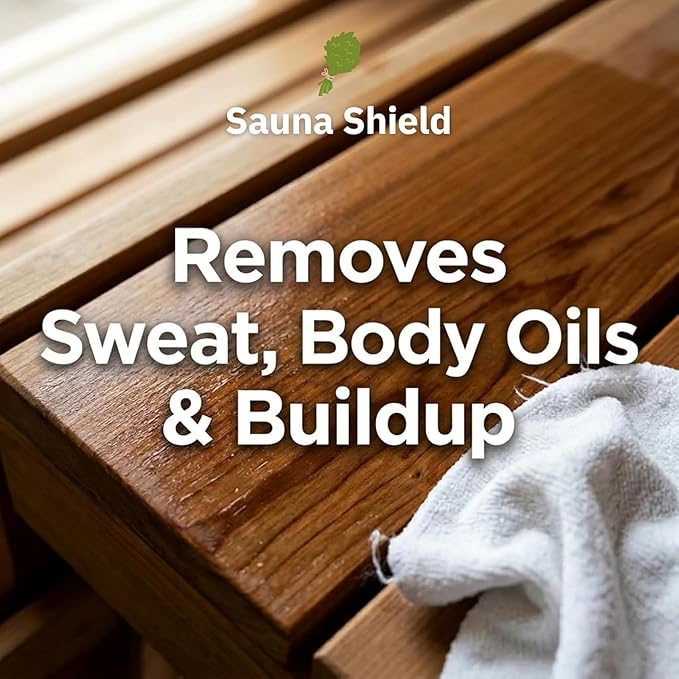 Sauna Cleaner | 67.63 fl oz/2L | Professional-Grade Sauna Wood & Surface Cleaner | Removes Sweat, Oils & Grime | Biodegradable | Citric Scent