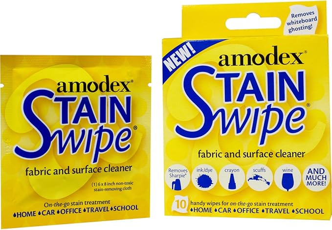 Amodex Products 10029 Stain Swipe Surface Cleaner Towelettes 10/Pkg