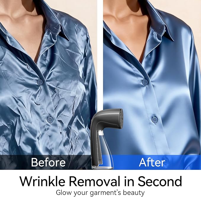 HiLIFE Steamer for Clothes, 1100W Clothes Steamer, Fast Wrinkle Removal with Large 300ml Tank, Ideal for All Fabrics, Easy to Use, Compact and Portable Travel Garment Steamer