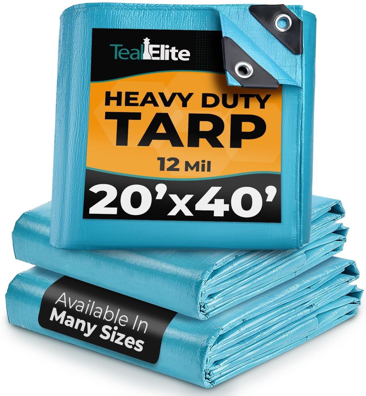Tarps Heavy Duty Waterproof 20x40 ft, 12 mil Thick Tarp Cover - Image 1