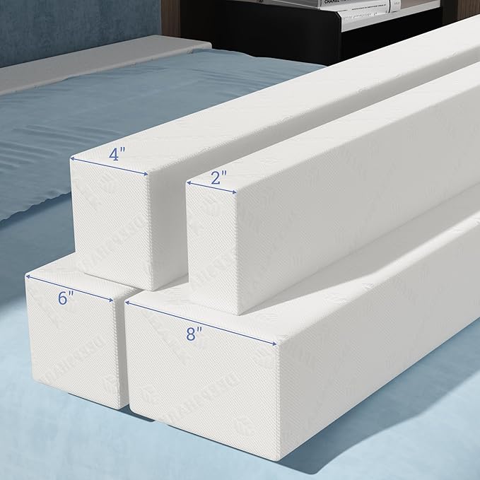 DEEPSHARK Mattress Gap Filler, Bed Gap Filler for King,Mattress Extension Filler for Headboard Seams, Bed Space Space Cracks White(78"×6"×10", King)