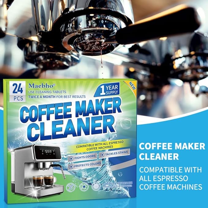 24pcs Toilet Bowl Cleaner Tablets and 24pcs Coffee Maker Cleaner & Descaler Tablets