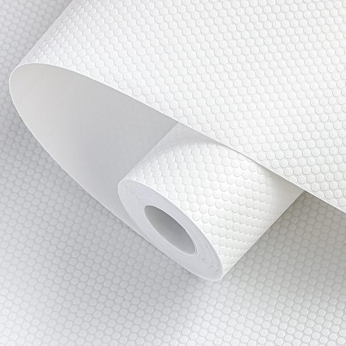 Shelf Liners 17 inch x 20 ft Shelf Liners for Kitchen cabinets nonstick Shelf Lining Drawer Mats EVA Protector for Cupboard (White,17 inch x 20 ft)