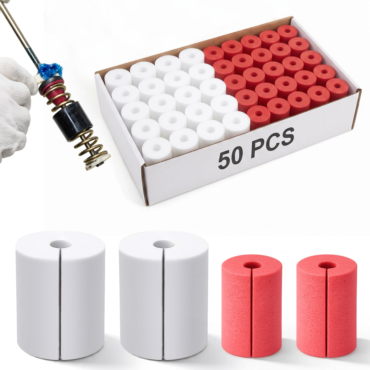 50 Pcs Foam Inserts for Washing Machine Suspension Rods - Image 1