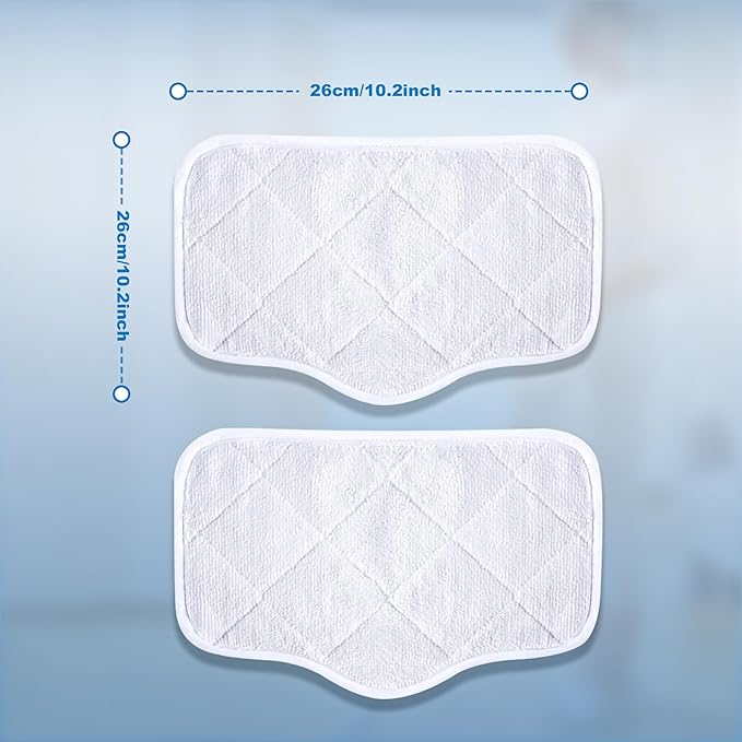 Steam Mop Pads for GHORA Steam Mop Cleaner, 2 Packs