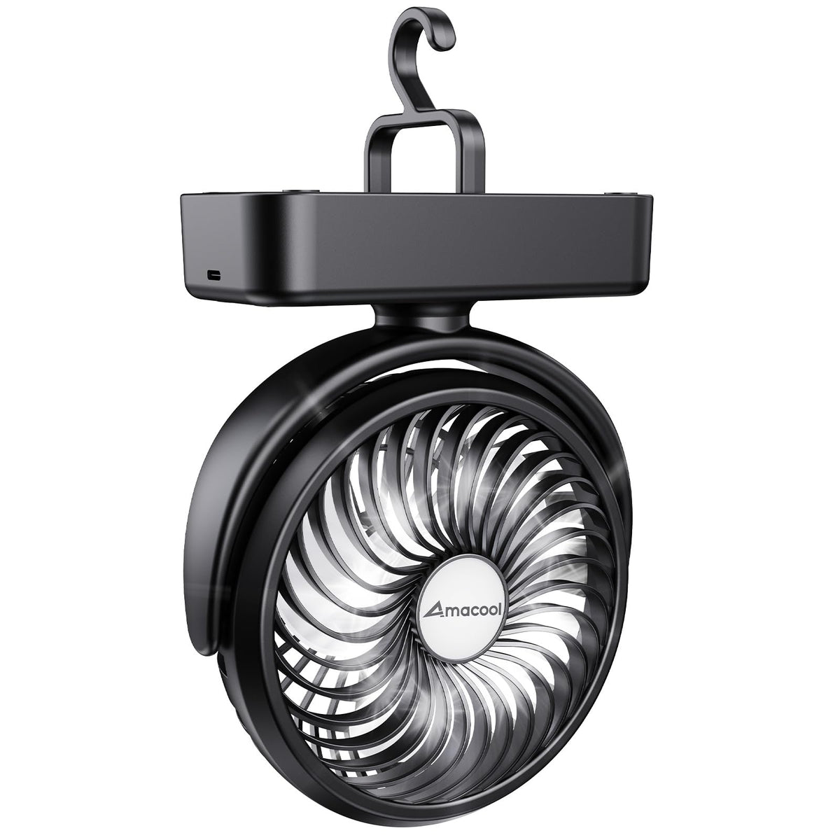 AMACOOL Portable Camping Fan with LED Lantern- 40H Work - Image 1