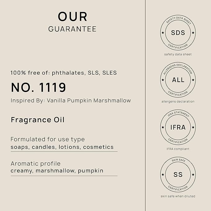VINEVIDA [128oz] Vanilla Pumpkin Marshmallow Fragrance - Fall Scents for Candle Making - Fall Essential Oils