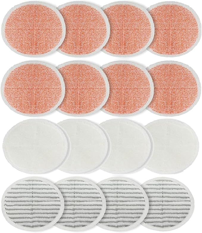 Replacement Pads For Bissell Spinwave Mop: 16 Pads for Bissell Spinwave/Spin Wave/Crosswave,Expert/Pet/Cordless Hard Floor,2124 20393 2039a 20399 2039w 23159 23157 Spin Mop Cleaner Scrub/scrubber pads