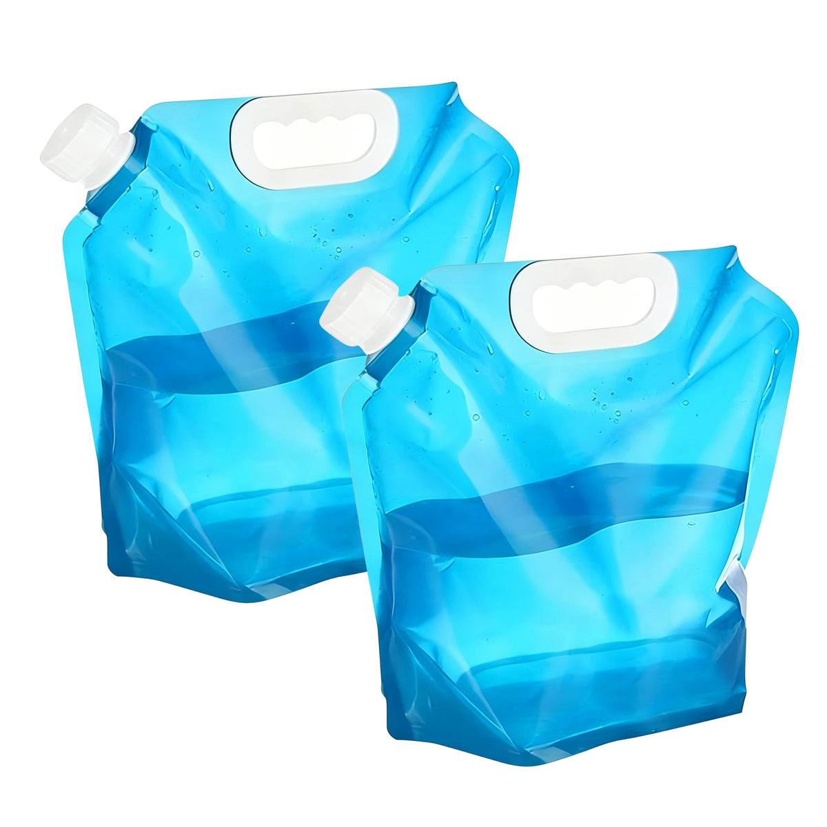 Collapsible Water jug | 2-Pack Emergency Drinking Pouch | - Image 1