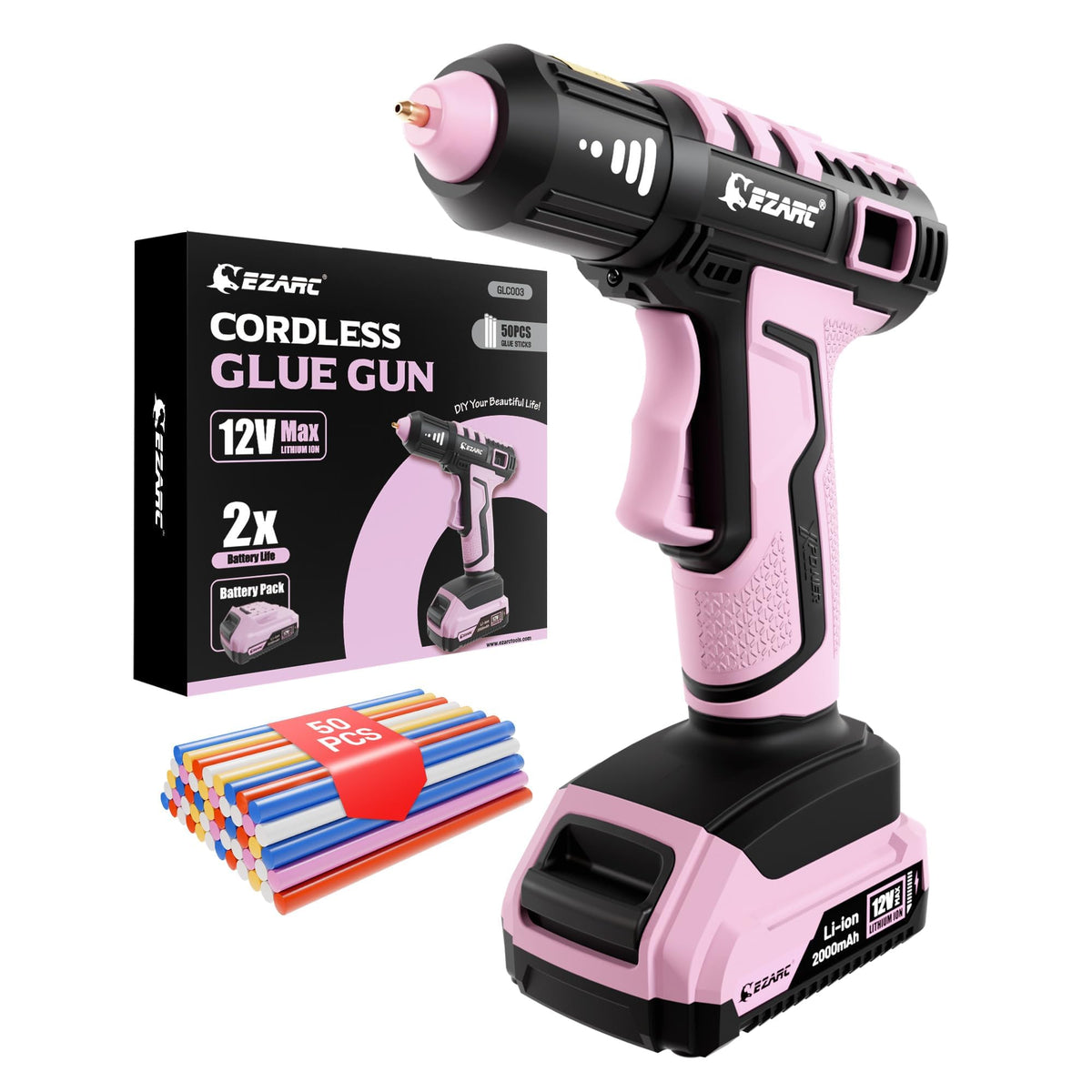 EZARC 12V Cordless Hot Glue Gun, 15s Fast Heating - Image 1