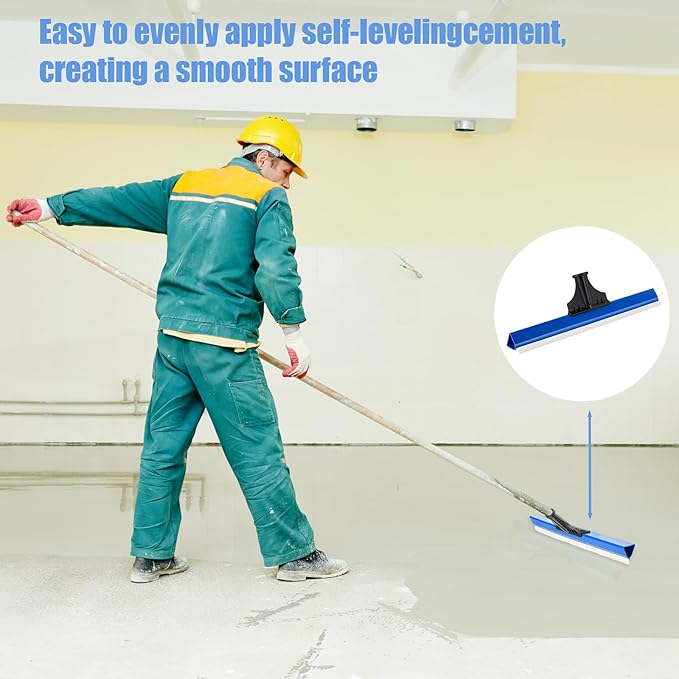 2 Pack 24 Inches Epoxy Floor Squeegees Notched Squeegee for Self Leveling Cement Urethane Epoxy Floor Tools