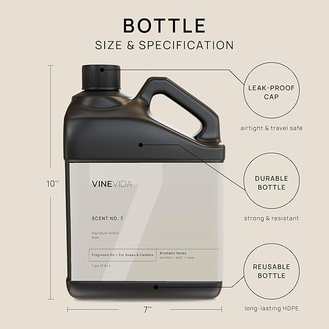 VINEVIDA [128oz] Beer Fragrance Oil for Candle Making and Soap Making - Premium Candle Scents for Soy Candles