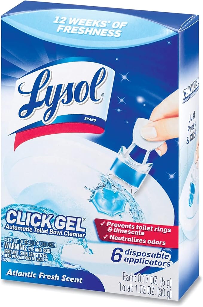 Lysol Click Gel Automatic Toilet Bowl Cleaner, Ocean Fresh Scent 6 ct