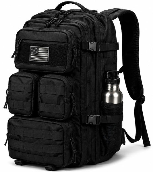 Large Black Tactical Backpack for Men, 40L/50L | Kitchen Essentials - Image 1