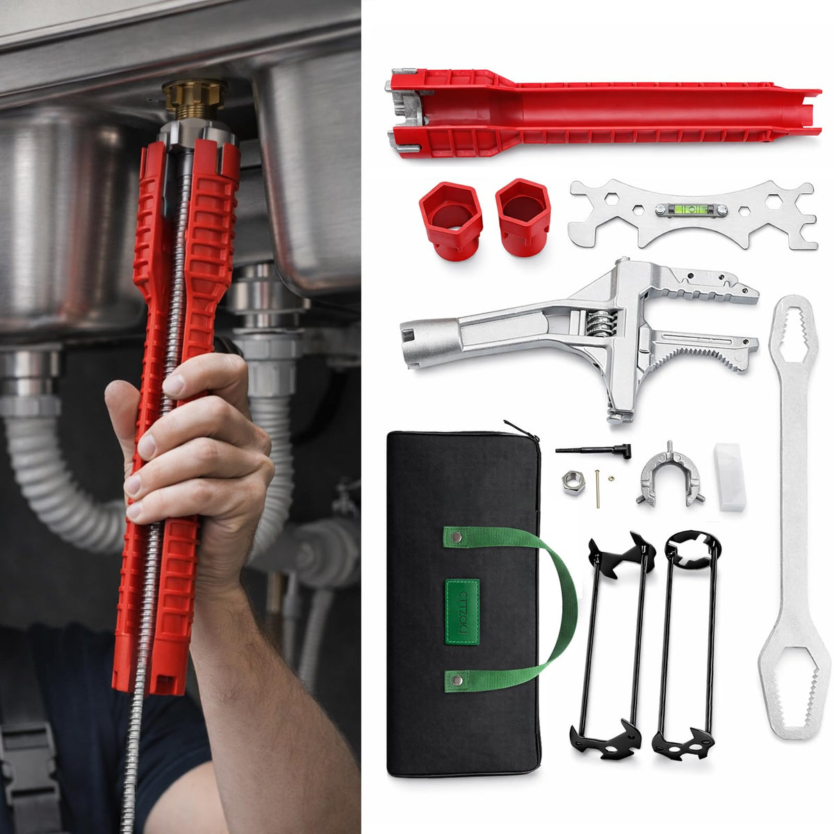 Basin Wrench Set – Ultimate, Heavy-Duty Plumbing Tool Kit | Hand Tools - Image 1