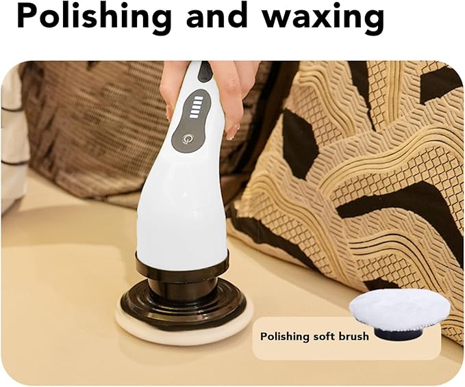 Cleaning Brush, Ipx7 Water Proof Electric Brush for Washing Bathroom, Features a Long Handheld Grip, Interchangeable Heads and Cordless Convenience, for Tiles, Bathtubs, Toilets
