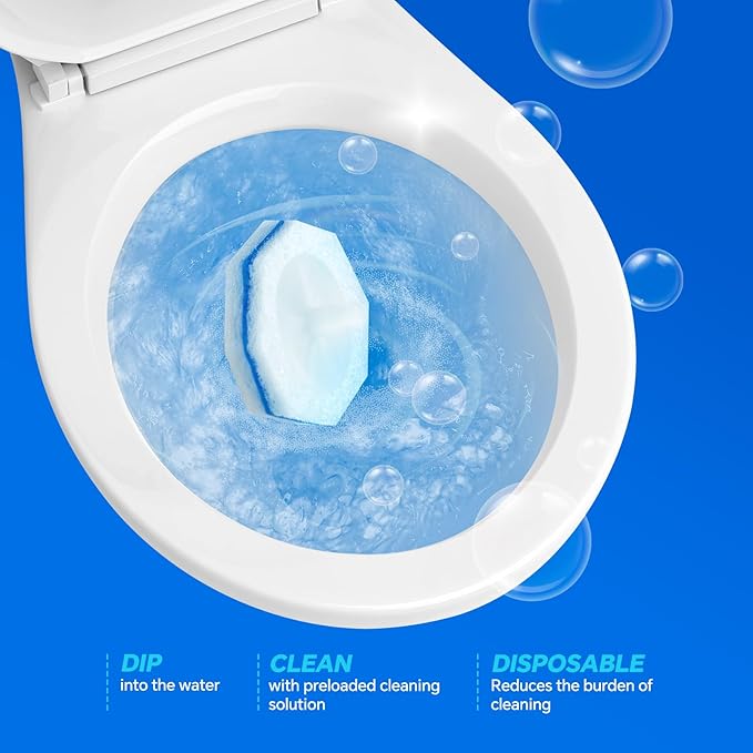 2X Cleaning Power Upgrade Formula Toilet Wand Refills, Fits for Clorox Wand, 30 Count Disposable Toilet Bowl Wand Refills - No Falling Apart, Fits Most Brand Toilet Brushes for Bathroom Cleaning