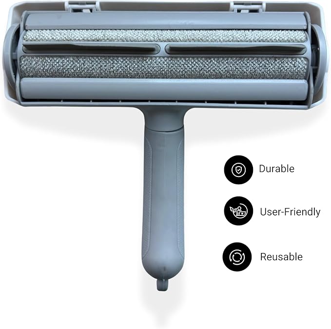 Pet Hair Remover and Lint Roller - Cat and Dog Hair Remover Roller, Reusable, Eco-Friendly, Multi-Purpose Cleaning Tool for Clothing, Furniture, Car Interiors, and Carpets