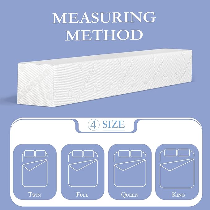 DEEPSHARK Mattress Gap Filler, Bed Gap Filler, Mattress Extension Filler for Headboard Seams, Bed Space Cracks White(60"×4"×10", Queen)