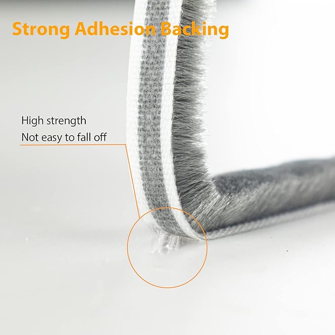 Bruiefpap 65FT Weather Stripping for Doors and Windows, Self-Adhesive Window Insulation for Winter, Weatherstrip for Draft Stopper, Soundproofing, Dustproof, 0.35'' Wide x 0.35'' Thick, White