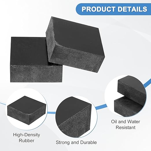 8-Pack Rubber Anti Vibration Pads 2" Non-Slip Square Vibration Isolation Pads Anti Noise Shock Absorbing Mats for Washing Machine/Dryer/HVAC/Air Conditioner [ 0.8" Thickness]