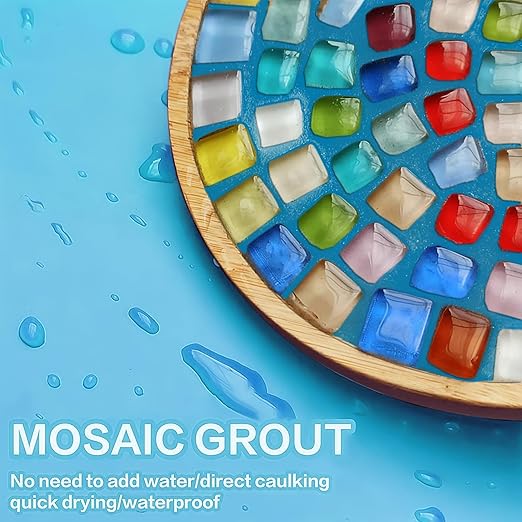 Mosaic Crystal Grout, Mosaics Tile Tools, Mosaic Tile Accessories – Essential for Handmade Grouting and Perfect for DIY Craft Projects (Azure, 4.5oz)