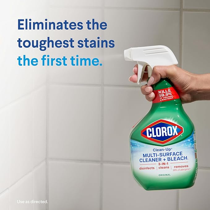 Clorox Clean-Up Multi-Surface Cleaner with Bleach, 32 Fl Oz Ea, Pack of 3 (Pack May Vary)
