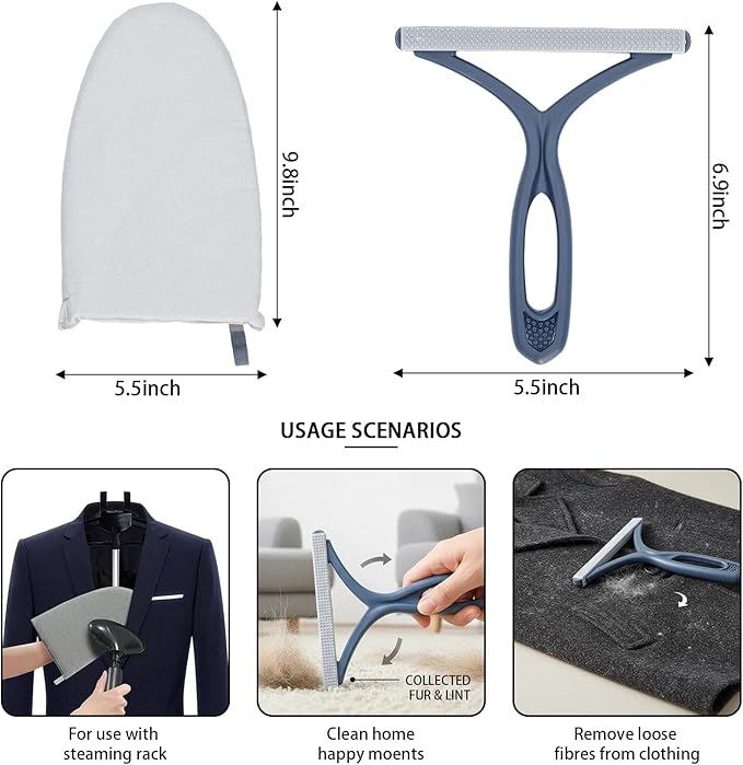 Garment Steamer Stand for Clothes, 32-63 Inch Portable Clothes Stand for Clothing Graduation Gowns, Coats and Shirt Display, Steam Iron Stand, Including Ironing Gloves, Clothes Rac, Hair Remover ﻿
