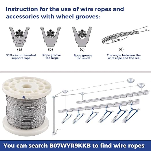 1/16” M2 Stainless Steel Wire Rope Cable Clip Clamp with M2 Stainless Steel Thimble Suitable for 1/16” Wire Rope, Pack of 20