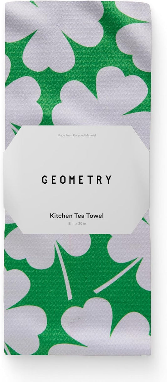 GEOMETRY St. Patrick’s Day Kitchen Towels - Quick Dry Microfiber Cloth Dish Towels for Kitchen Drying - Premium Quick Dry St Patrick's Day Tea Towel - Lucky