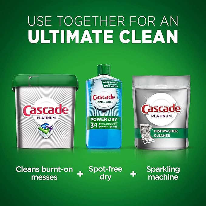 Cascade Platinum Power Dry Dishwasher Rinse Aid, 30.5 fl oz