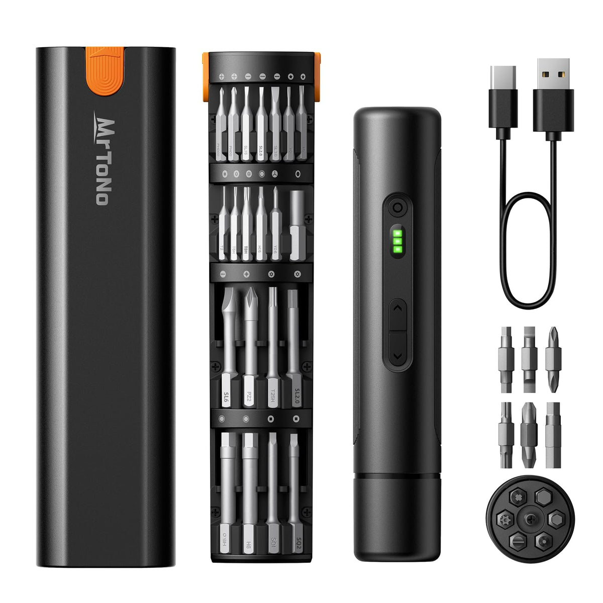MrToNo Electric Screwdriver Set, Power Screwdriver with 33 - Image 1