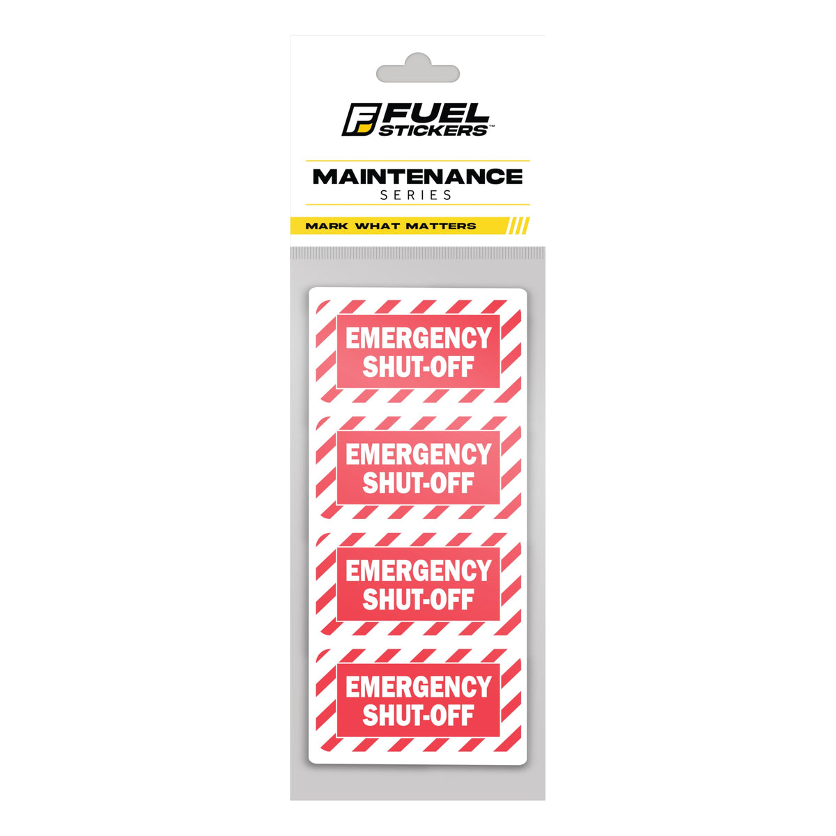 Emergency Shut Off Sign (small) | Emergency Stop Stickers | Shut - Image 1