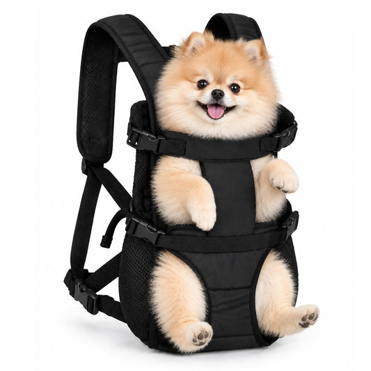 Dog Backpack Carrier, Adjustable Puppy Chest Carrier (Large) - Image 1