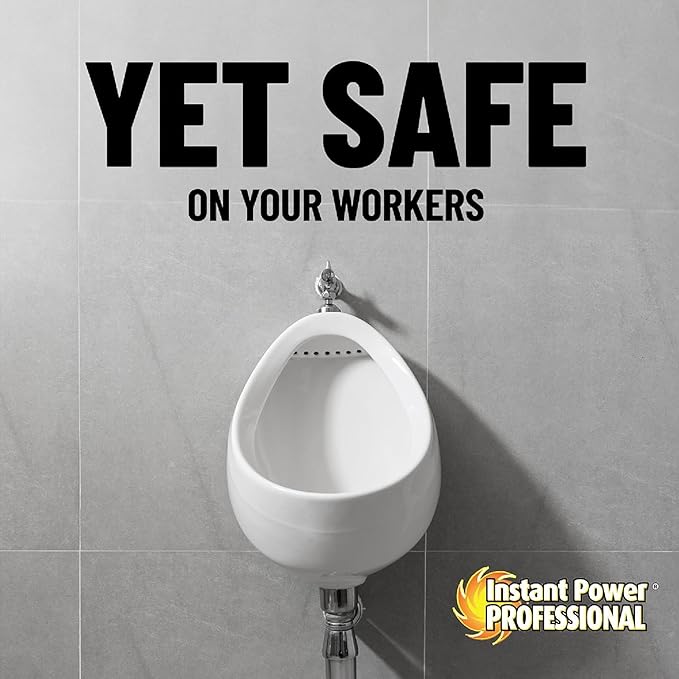 Instant Power Professional Urinal Salt Remover - Helps with Uric Salt Buildup, Dissolves Urine Salt, Urinal Drain Cleaner for Regular and Waterless Urinals, Safe on all Toilet Pipes - 1 Gallon, 4 Pack
