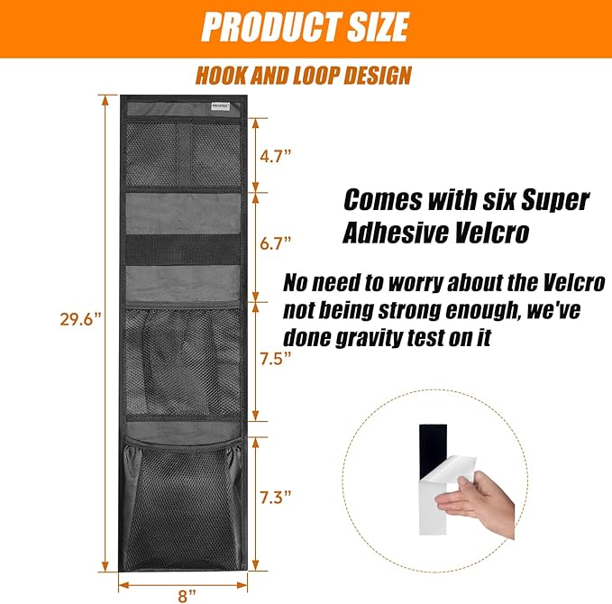 Gun Safe Door Organizer, Storage Accessories for Cabinet, Closet - Easy to Install