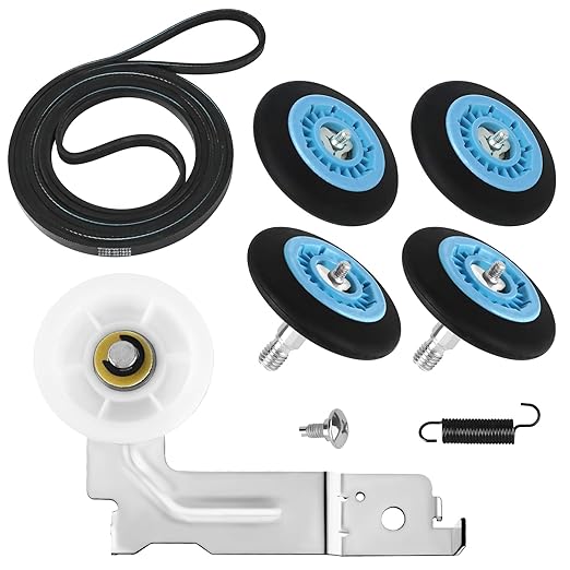 Upgraded Dryer Repair Kit by Beaquicy Replacement for Samsung Dryer Includes DC97-16782A Samsung Dryer Roller, 6602-001655/5ph2337 Dryer Belt, DC93-00634A Idler Pulley and DC61-01215B Spring