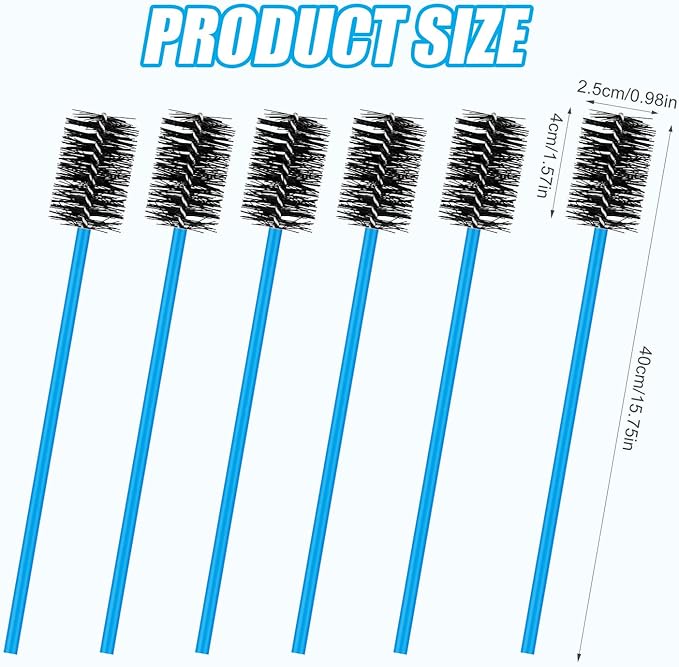3pcs Premium Nylon PVC Drain Brushes - Flexible Pipe Cleaner with Soft Brush Head, Easily Cleans Dirt, Keeps Condensate Traps Clean