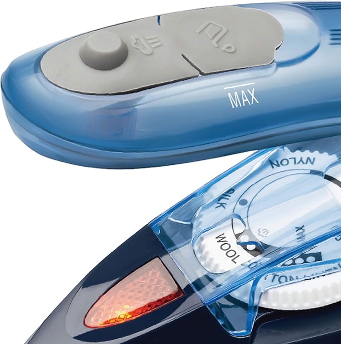 Brentwood MPI-45 Travel Iron with Steam 800-Watt Dual Voltage,Non-Stick,Blue