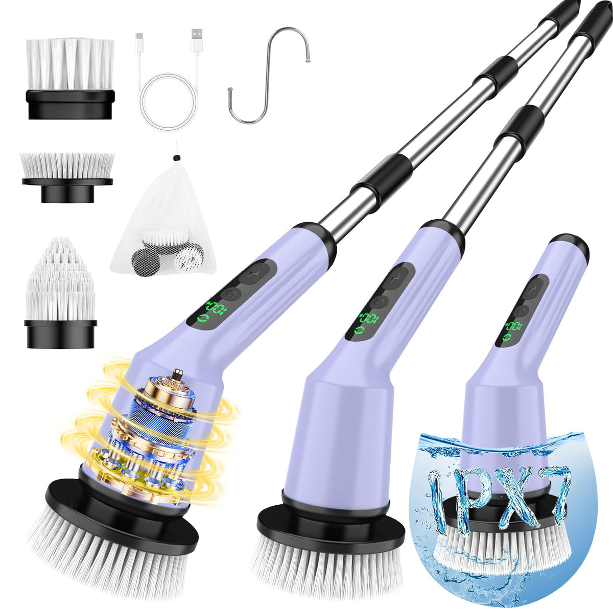 Electric Spin Scrubber for Bathroom, Shower Scrubber - Image 1