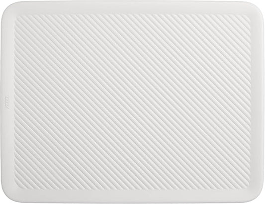 Superio Ribbed Collection Lid for Decorative Plastic Basket Open Home Storage Bins Organizer Baskets, Large White - for Organizing Closet Storage Bins for Shelves Drawer Shelf 15/22 Liter