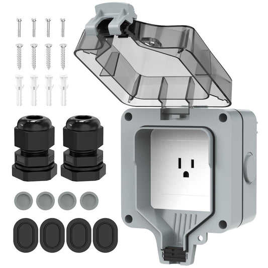Outdoor Outlet Box, IP66 Waterproof Outdoor Outlet Box | Hand Tools - Image 1