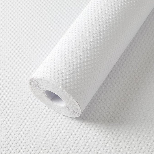 FLPMIX White Cabinet Drawer Liner: Non-Adhesive Kitchen Shelf Liners 10" W x 240" L - Easy to Cut & Clean Waterproof Bathroom Cupboard Paper for Pantry Shelves